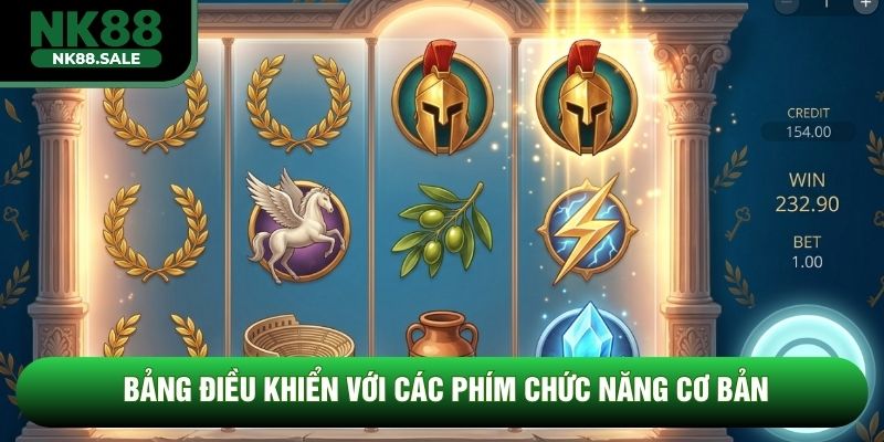 Bảng điều khiển với các phím chức năng cơ bản