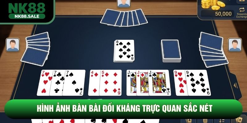 Hình ảnh bàn bài đối kháng trực quan sắc nét