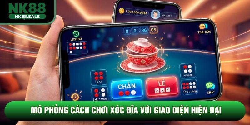 Mô phỏng cách chơi xóc đĩa với giao diện hiện đại