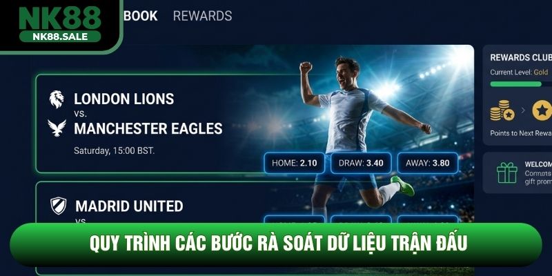 Quy trình các bước rà soát dữ liệu trận đấu
